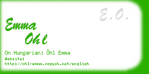 emma ohl business card